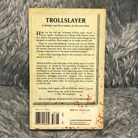 Trollslayer Black Library Warhammer Fantasy Novel Gotrek & Felix #1 Paperback - Picture 2 of 10